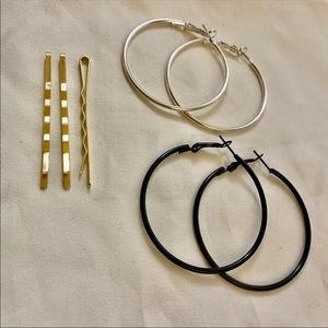 925 Silver hoop earings bundle